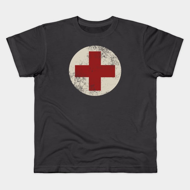 WW2 Combat Medic Symbol Kids T-Shirt by Distant War